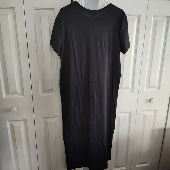 Vince Black Crew Neck T Shirt Dress M - Picture 6 of 10